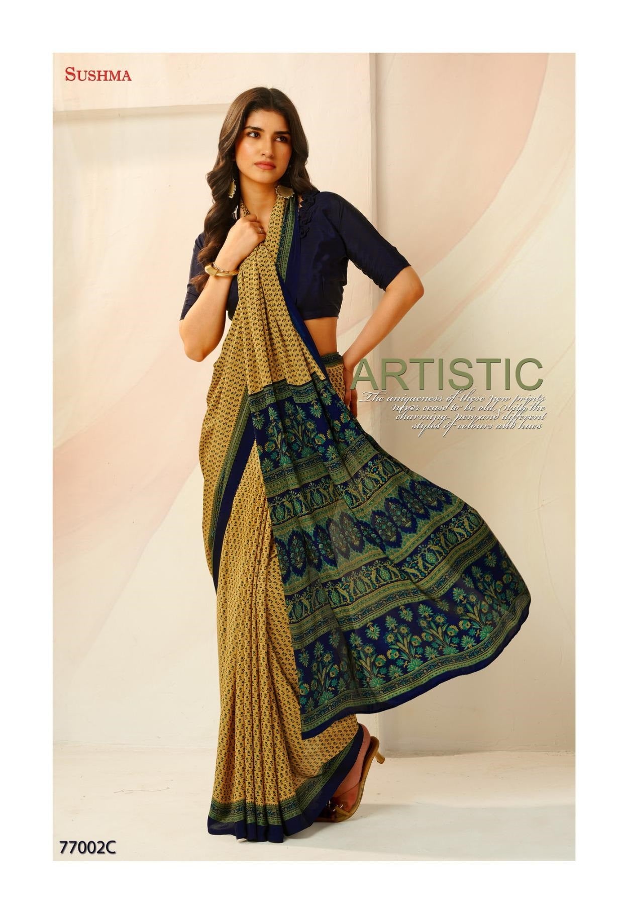 77002C Pristine Sushma Crape Sarees