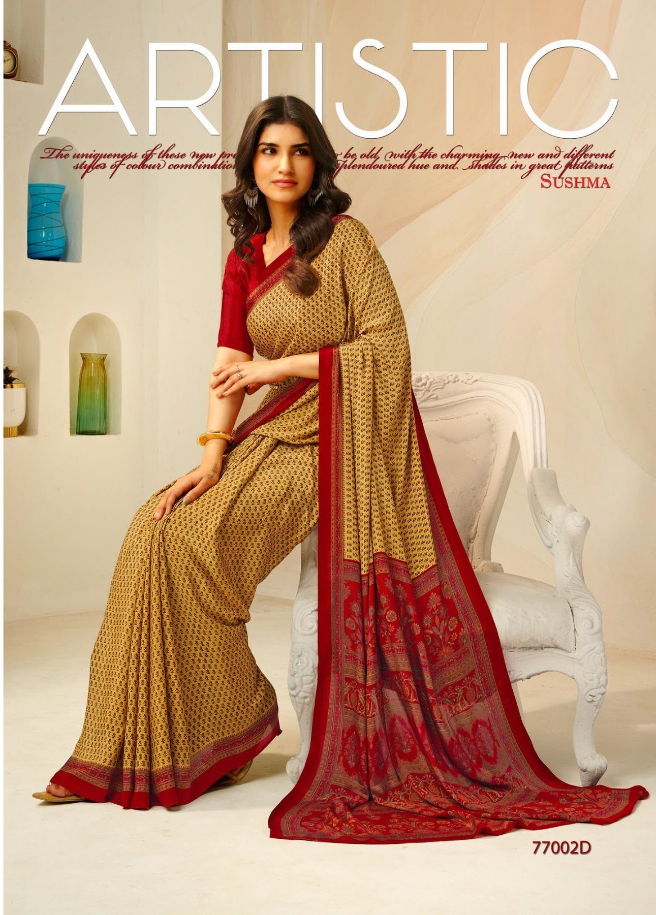 77002D Pristine Sushma Crape Sarees