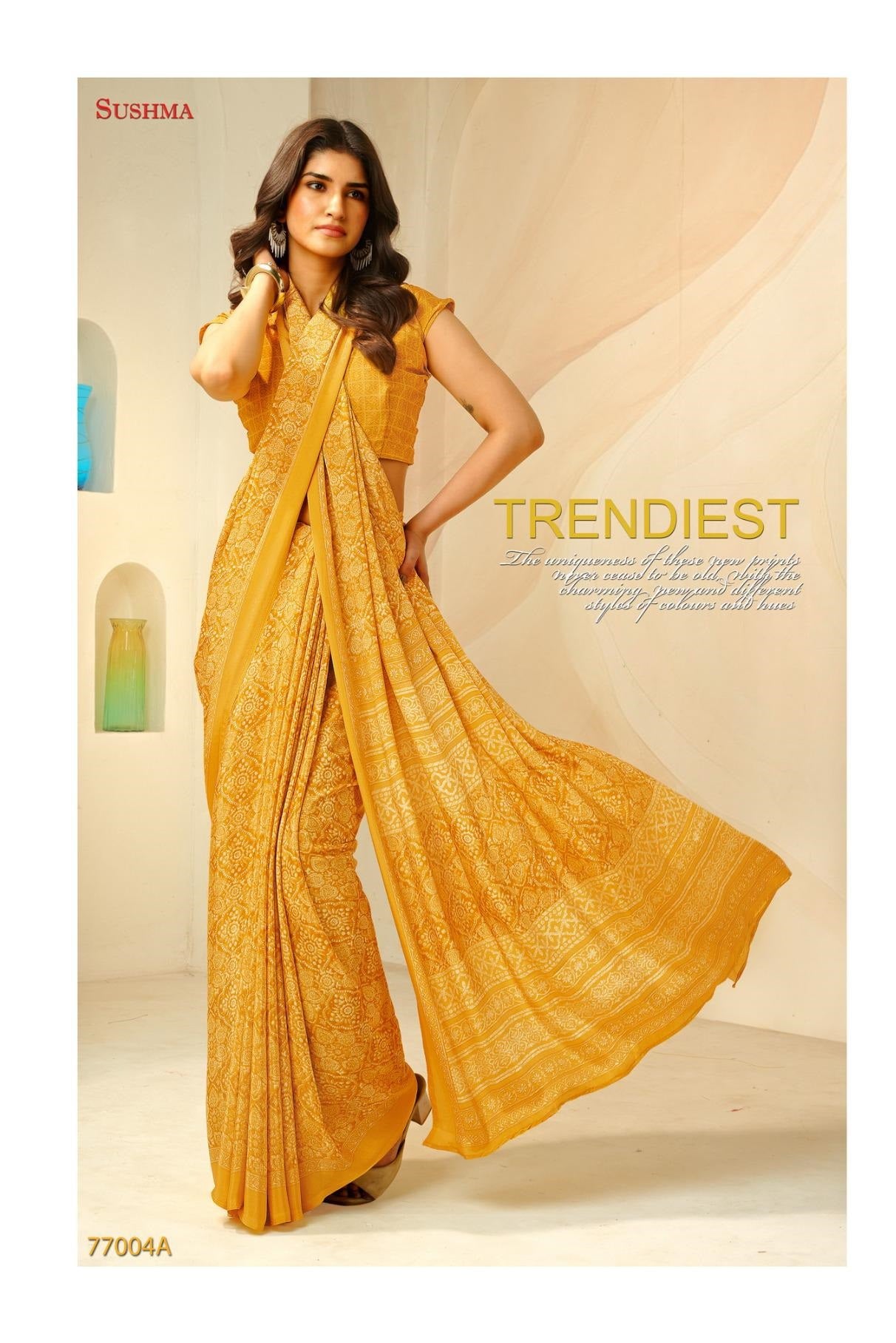 77004A Pristine Sushma Crape Sarees