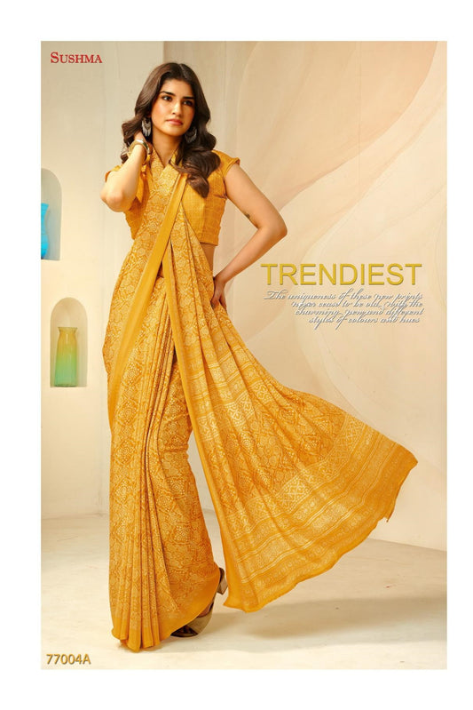 77004A Pristine Sushma Crape Sarees