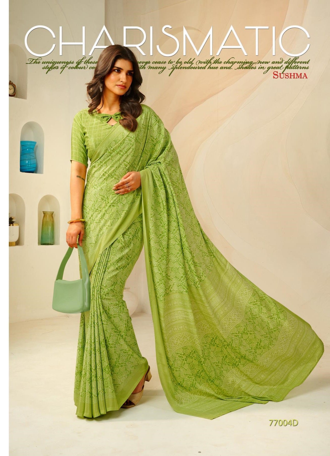 77004D Pristine Sushma Crape Sarees