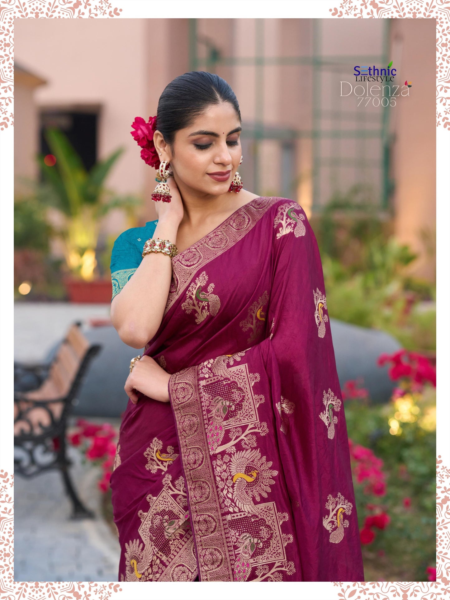 77005 Dolenza Sethnic Dola Silk Sarees