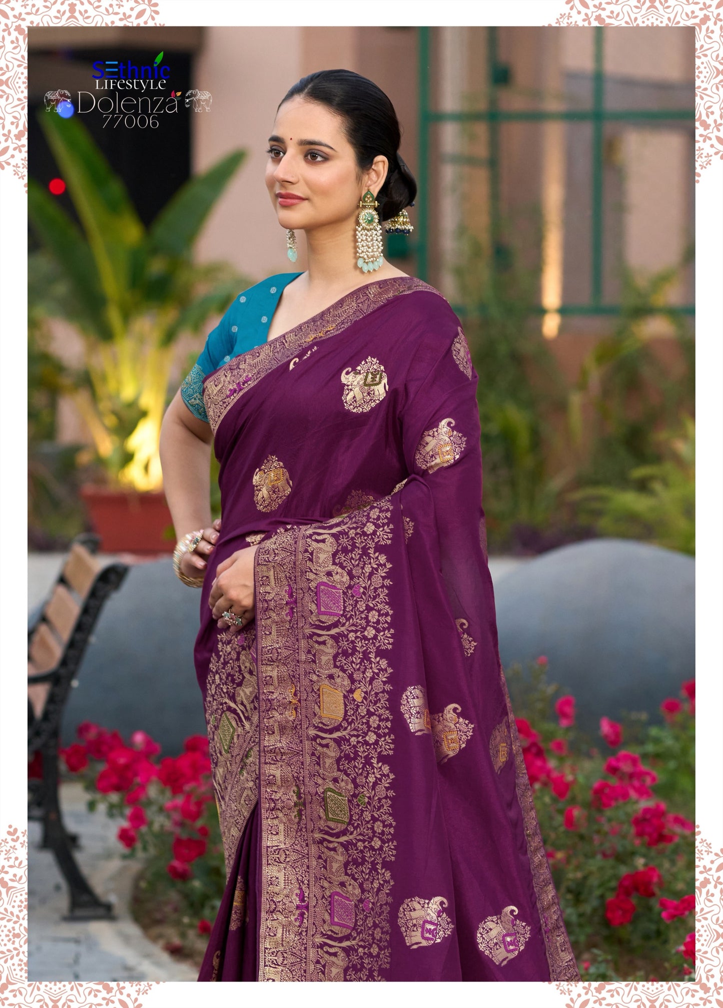 77006 Dolenza Vol 2 Sethnic Dola Silk Sarees