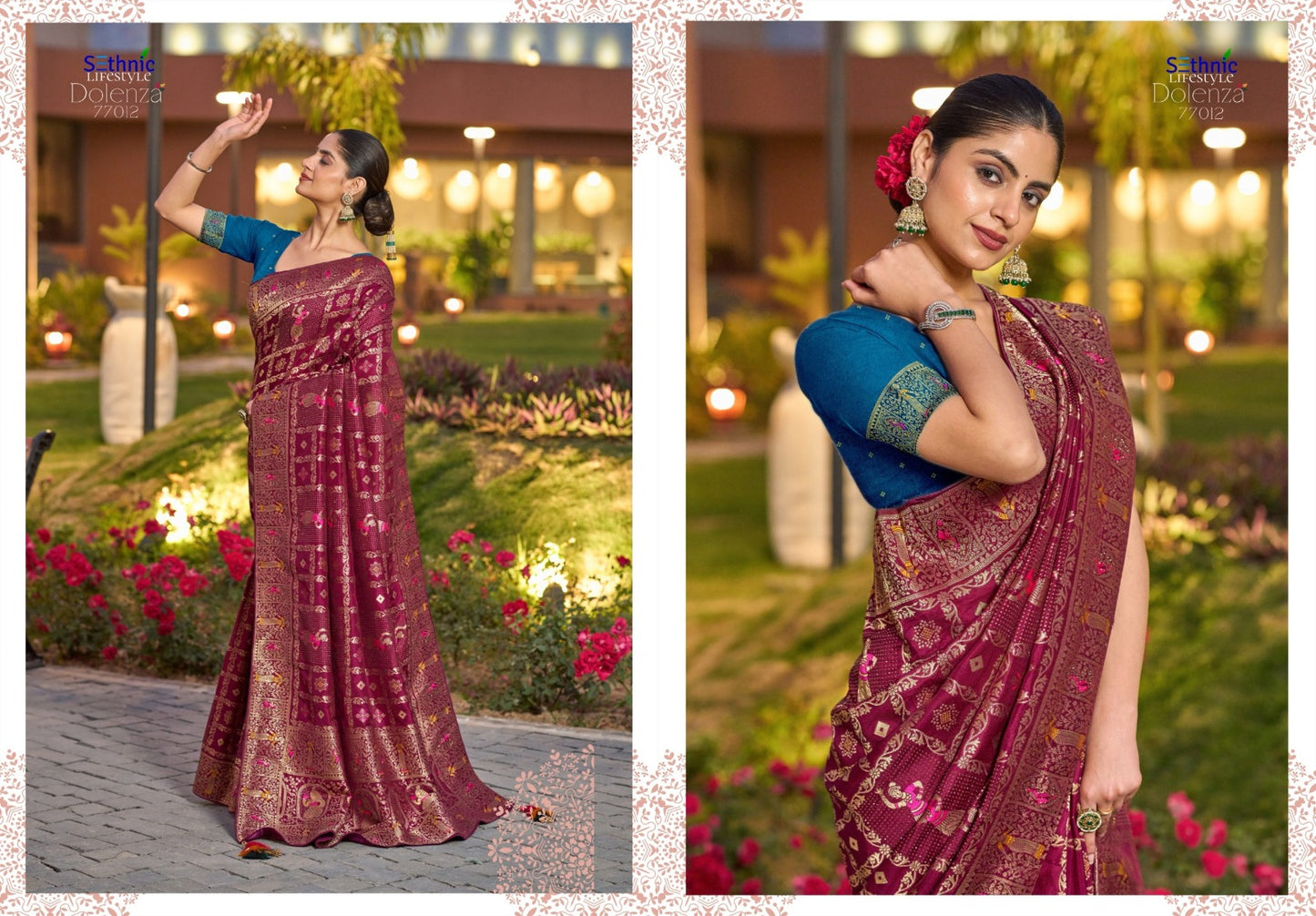 77012 Dolenza Vol 3 Sethnic Dola Silk Sarees