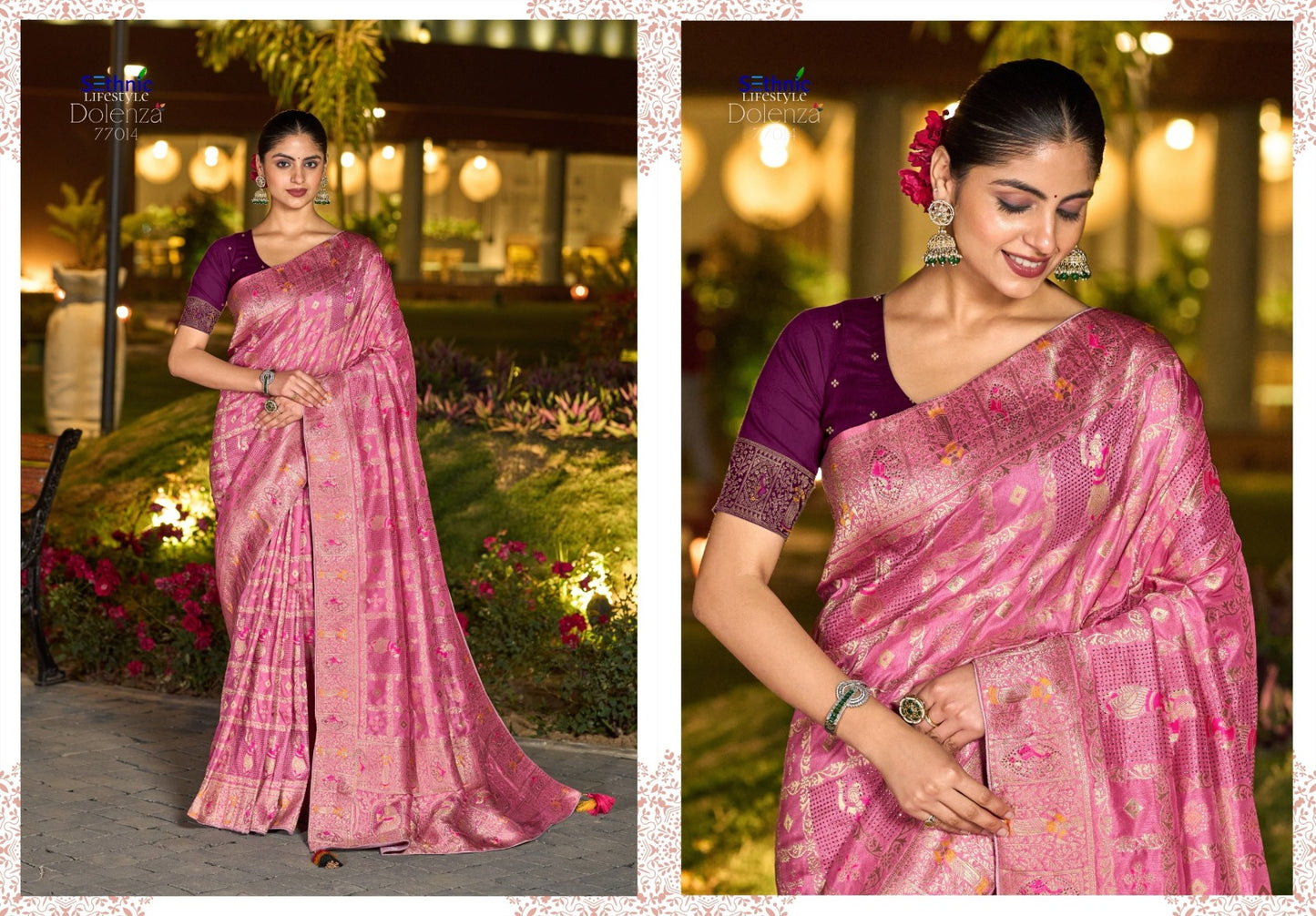 77014 Dolenza Vol 3 Sethnic Dola Silk Sarees