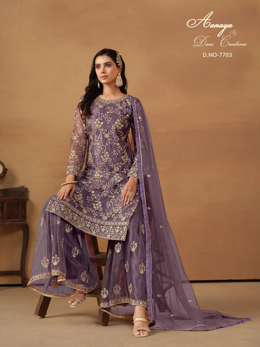 7703 Aanaya Vol 177 Dani Creation Net Unstitched Suits