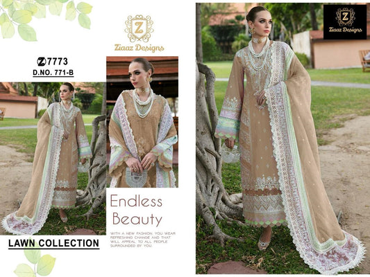 771-B Ziaaz Designs Cotton Pakistani Salwar Suits