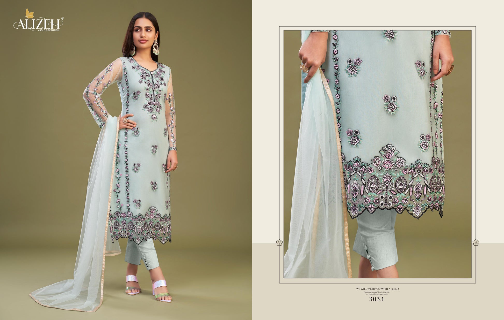 3034 Almora Vol 8 Alizeh Unstitched Suits