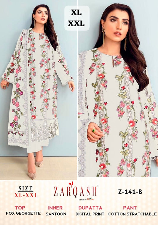 Z-141B Zarqash Pakistani Readymade Suits