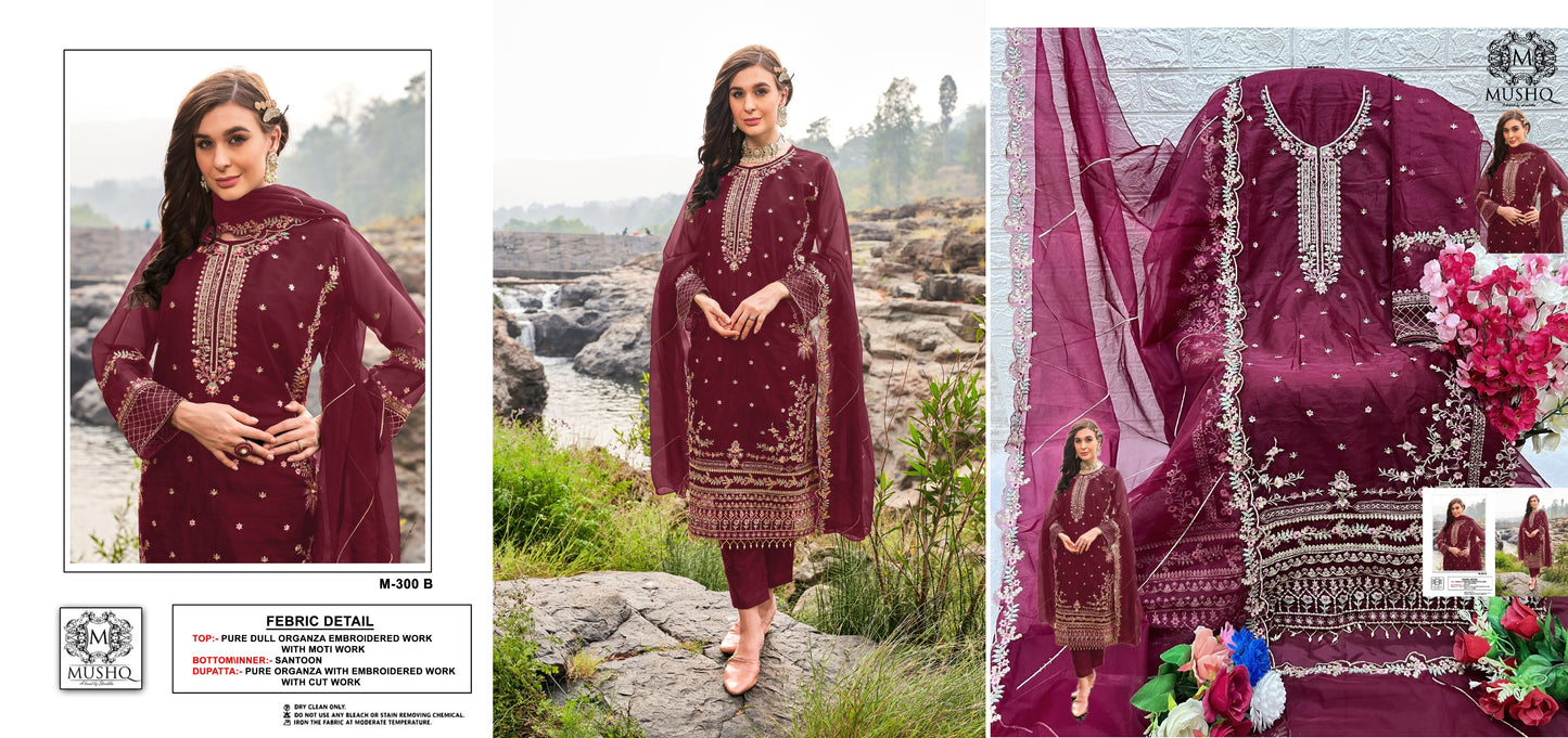 300B Mushq Pakistani Salwar Suits