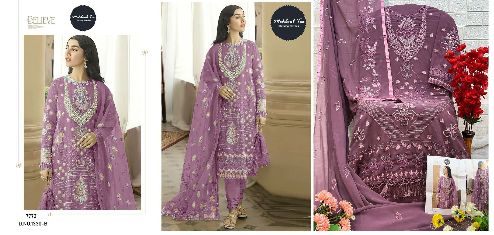 1330B Mehboob Tex Pakistani Salwar Suits