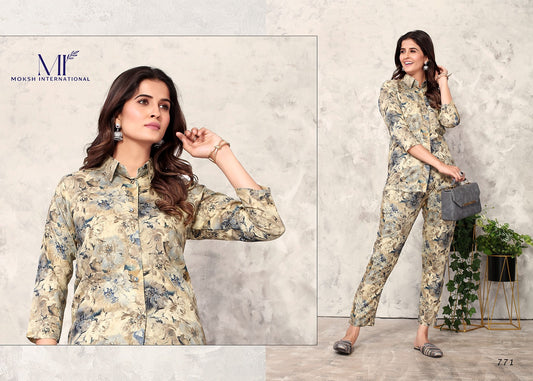 771 Co-Ord Set Vol 1 Moksh Rayon Co Ord Set