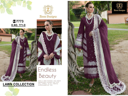 771D Ziaaz Designs Cotton Pakistani Salwar Suits