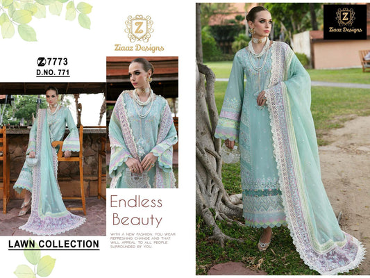 771 Ziaaz Designs Cotton Pakistani Salwar Suits