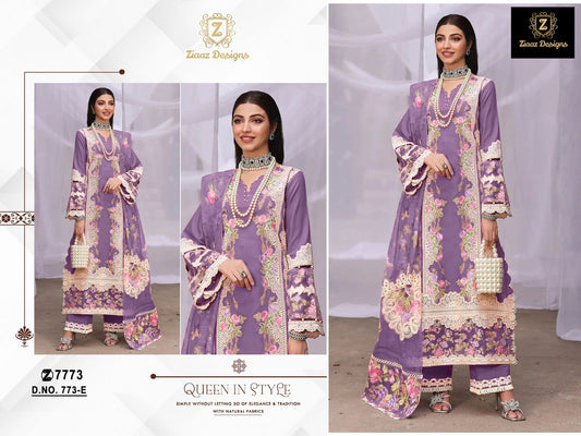 773-E Ziaaz Designs Embroidery Pakistani Salwar Suits