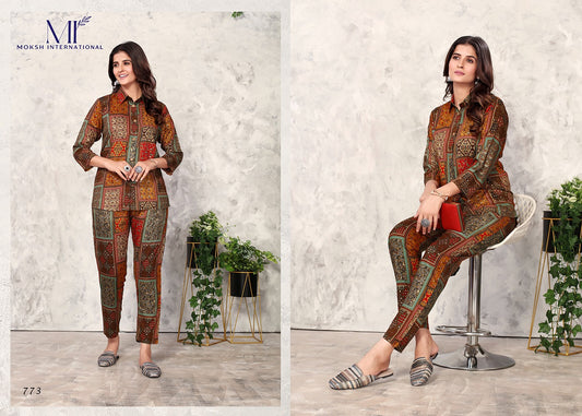 773 Co-Ord Set Vol 1 Moksh Rayon Co Ord Set