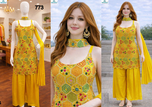 773 Tanvi Mrudangi Chinon Silk Readymade Suits