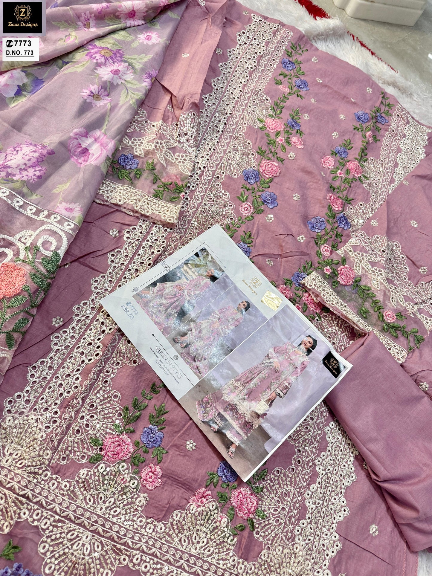 773 Ziaaz Designs Cotton Pakistani Salwar Suits