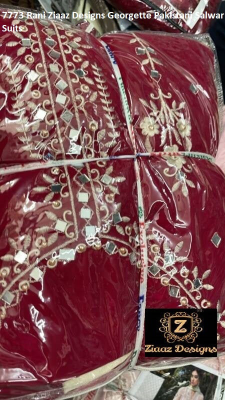 7773 Rani Ziaaz Designs Georgette Pakistani Salwar Suits