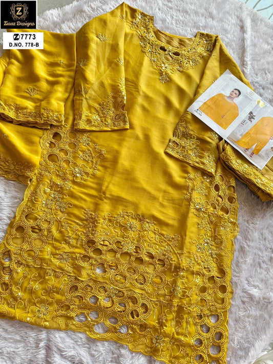 778B Ziaaz Designs Cutwork Pakistani Salwar Suits