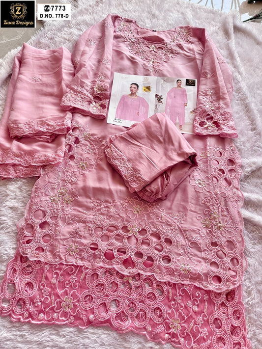 778D Ziaaz Designs Cutwork Pakistani Salwar Suits