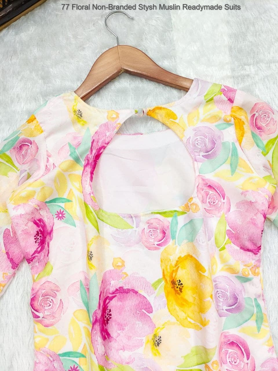 77 Floral Non-Branded Stysh Muslin Readymade Suits