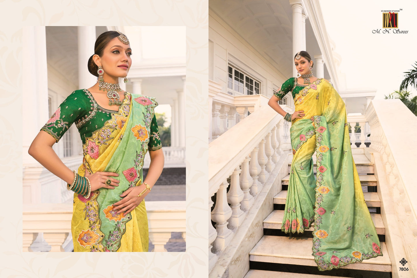 7806 Shahi Poshak Vol 3 Mn Crepe Jacquard Sarees