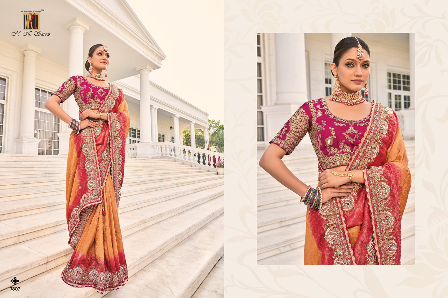 7807 Shahi Poshak Vol 3 Mn Crepe Jacquard Sarees