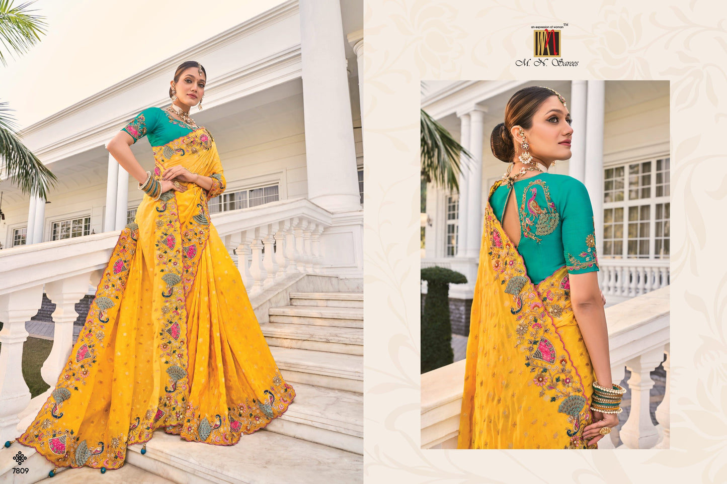 7809 Shahi Poshak Vol 3 Mn Crepe Sarees