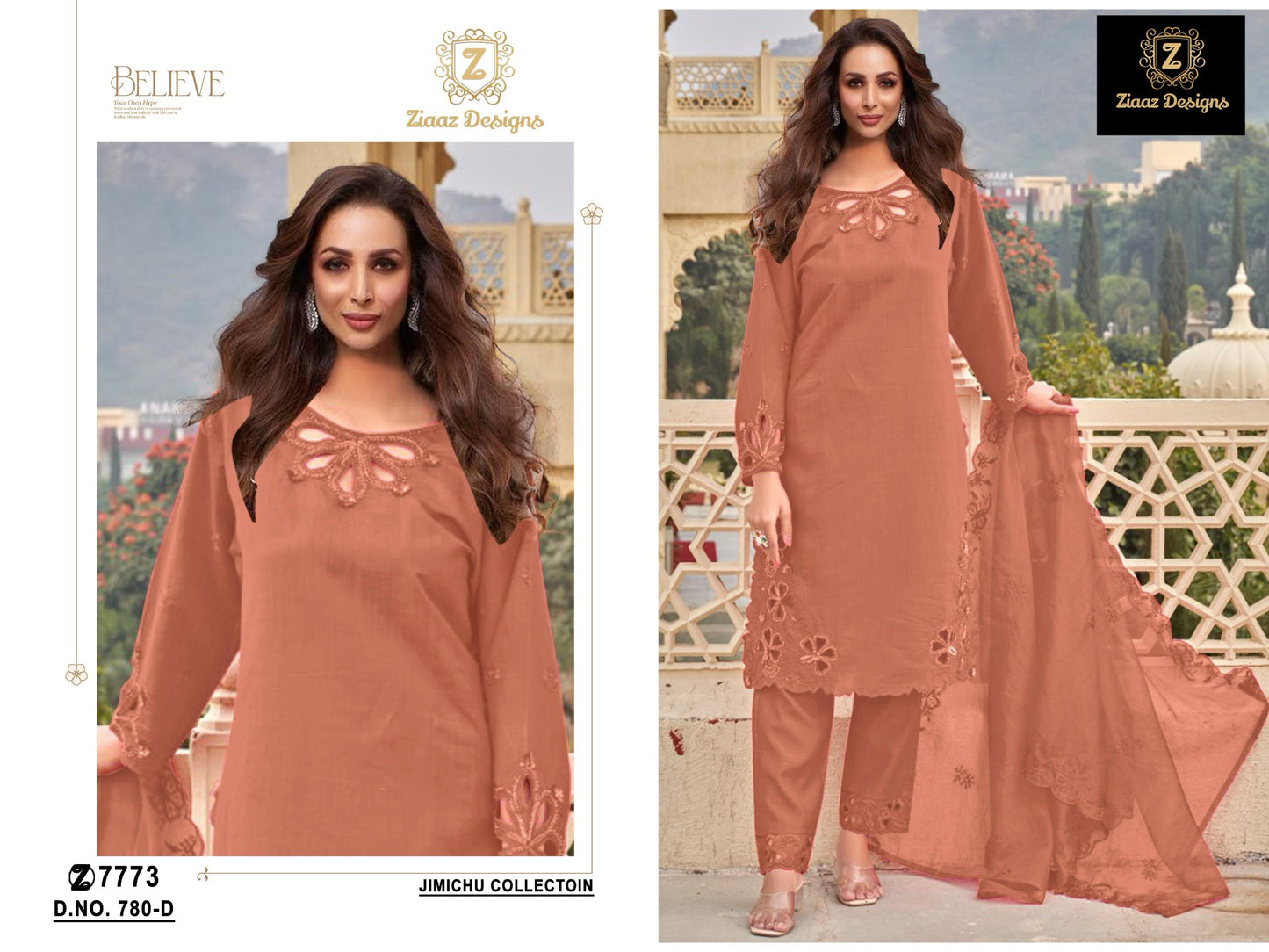 780D Ziaaz Designs Handwork Pakistani Salwar Suits