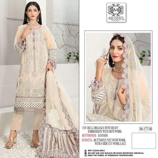 M 177-B Mushq Pakistani Salwar Suits