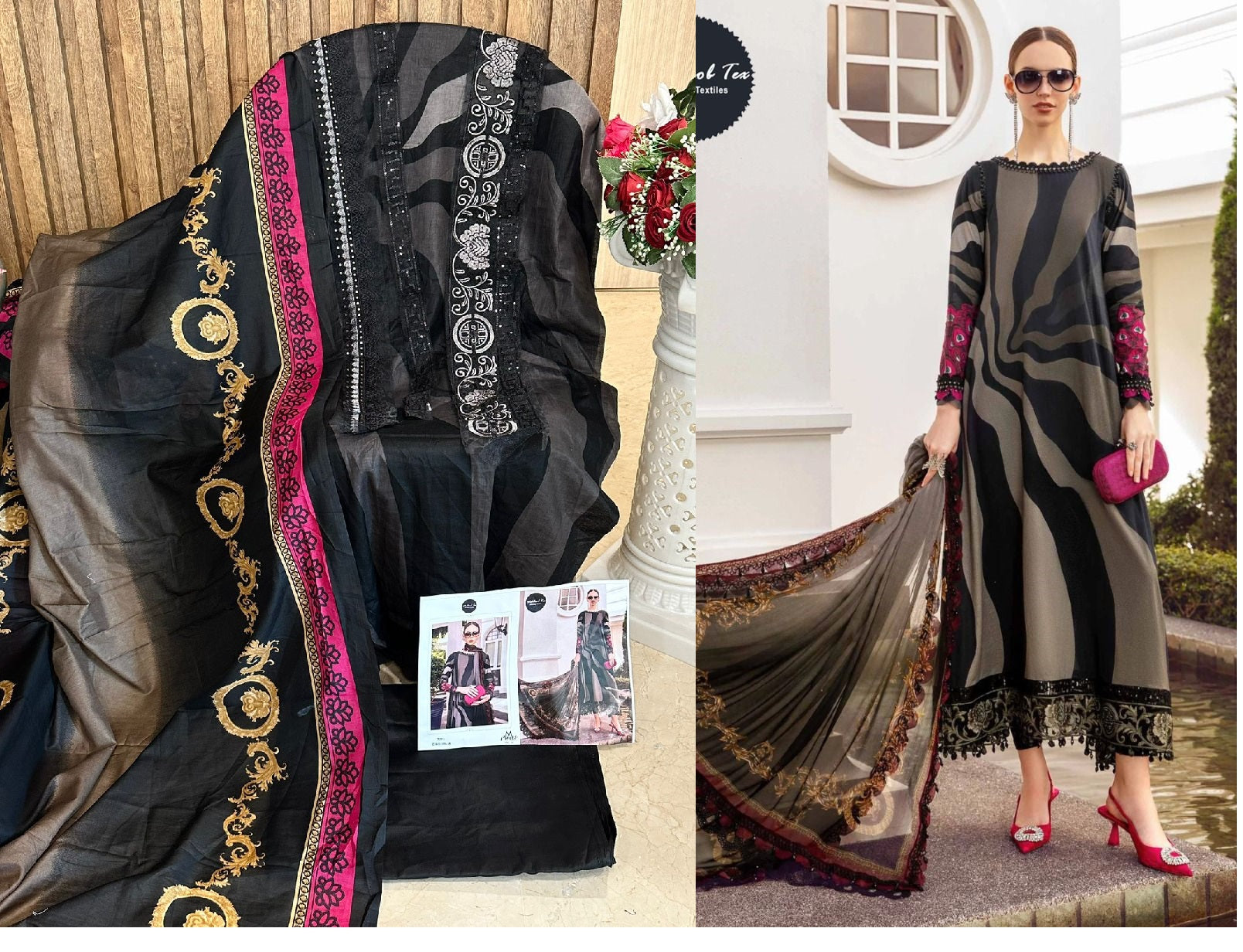 1196-A Mehboob Tex Pakistani Salwar Suits
