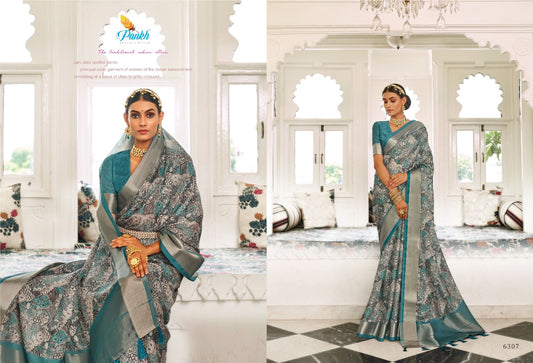 6307 Sampada Pankh Sarees