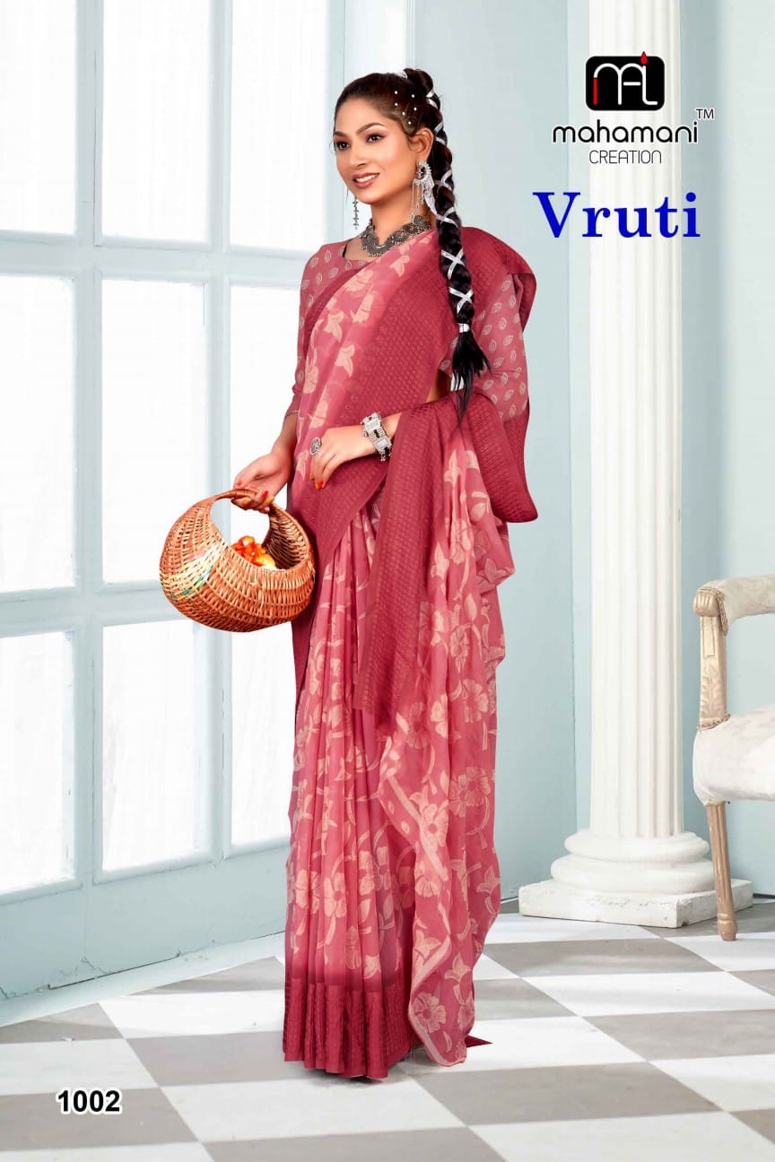 1002 Vruti Mahamani Creation Sarees