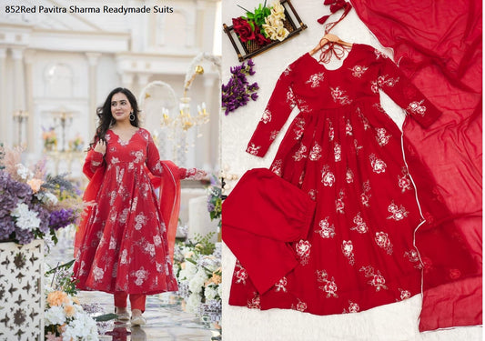 852Red Pavitra Sharma Readymade Suits