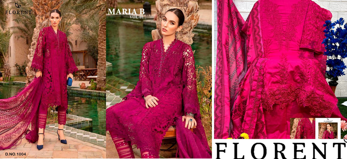 1004 Maria B Vol 1 Florent Pakistani Salwar Suits