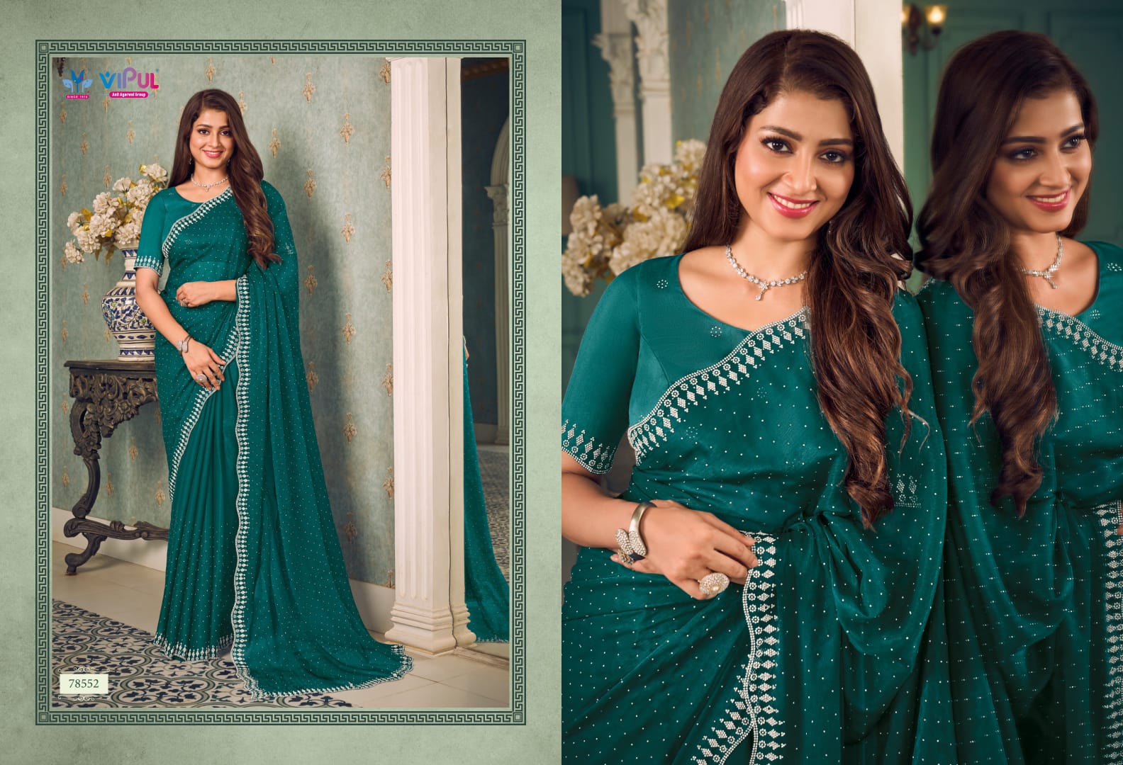 78552 Nazara Vipul Chiffon Sarees