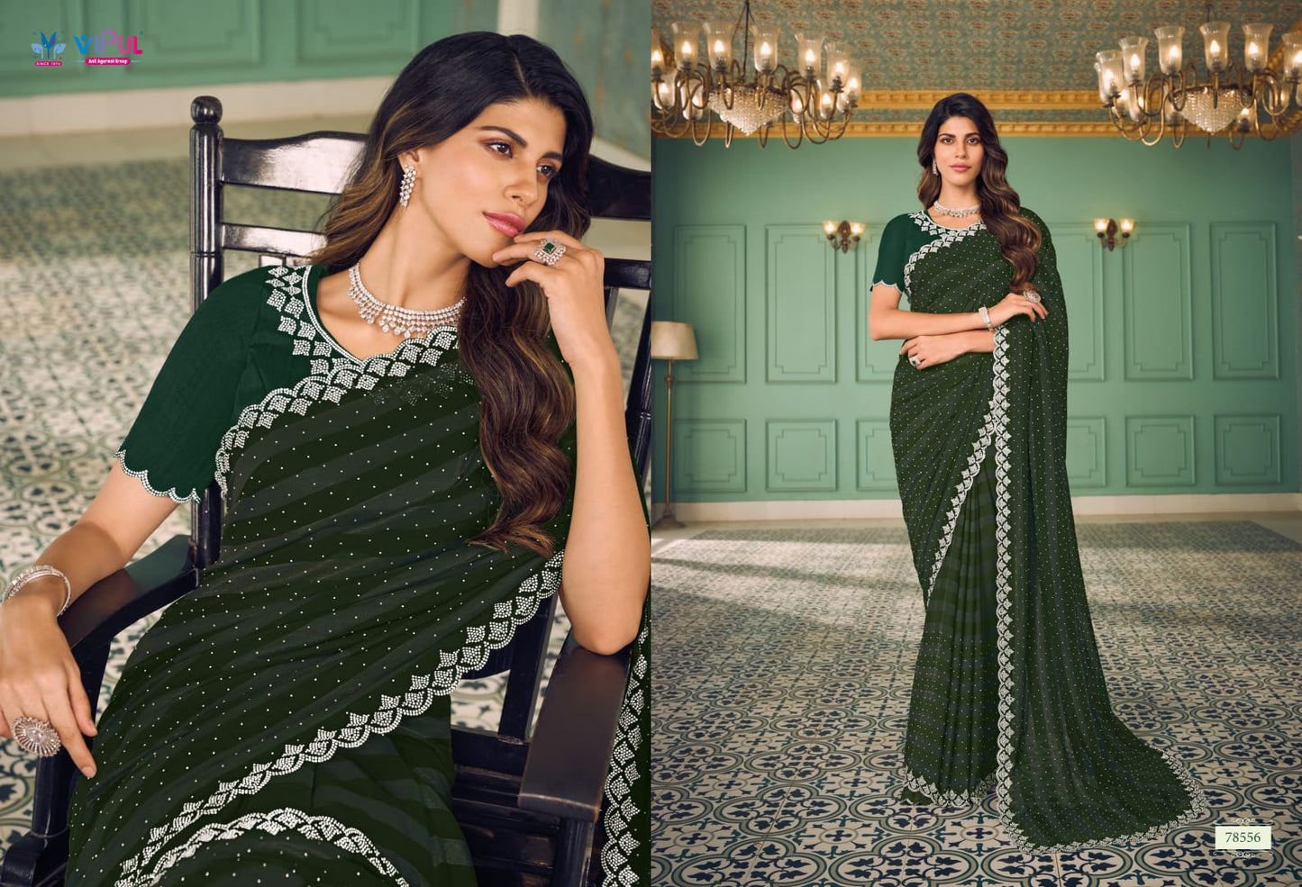 78556 Nazara Vipul Chiffon Sarees