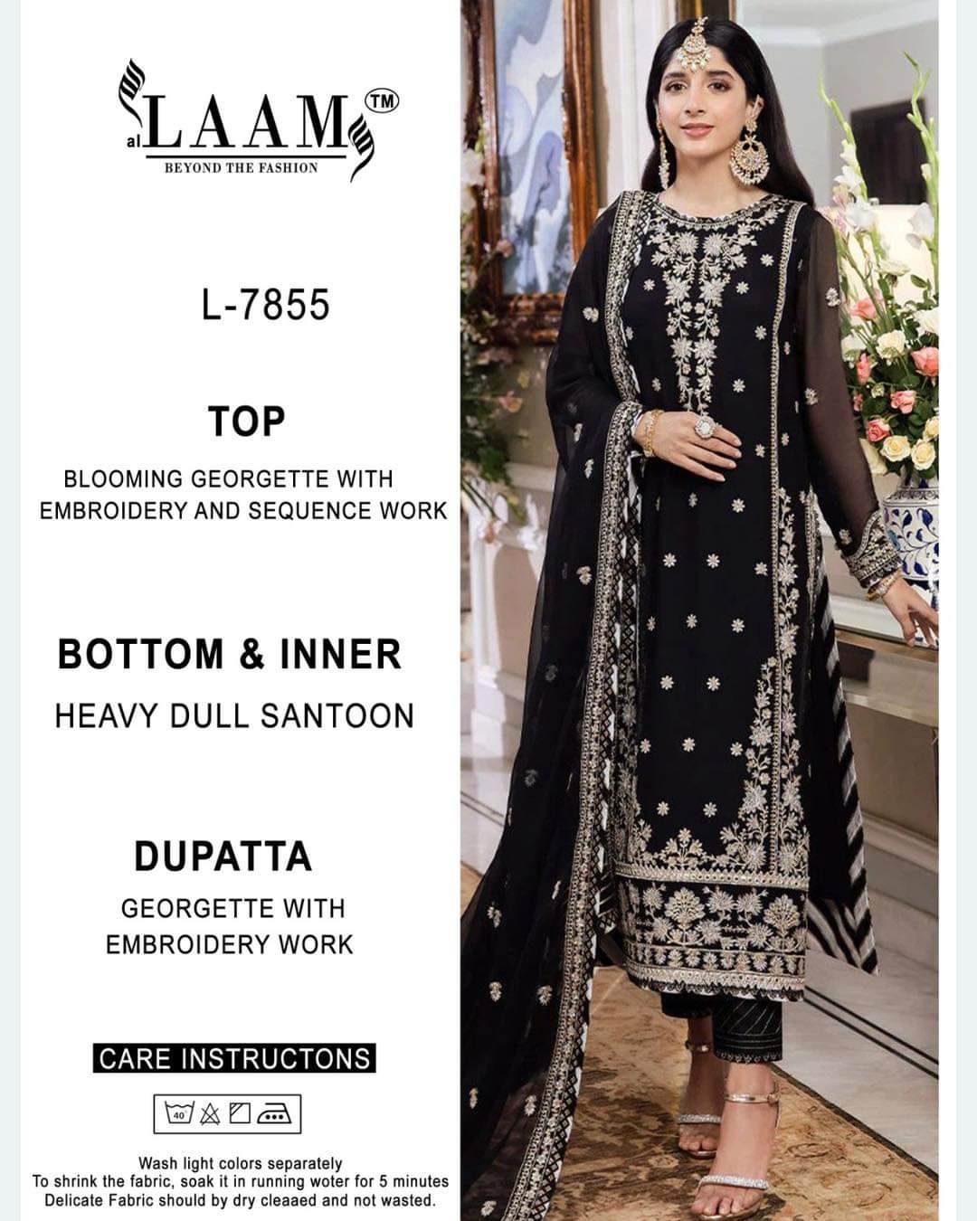 7855 Al Laam Georgette Pakistani Salwar Suits