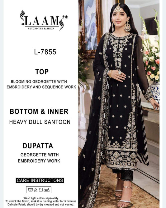7855 Al Laam Georgette Pakistani Salwar Suits