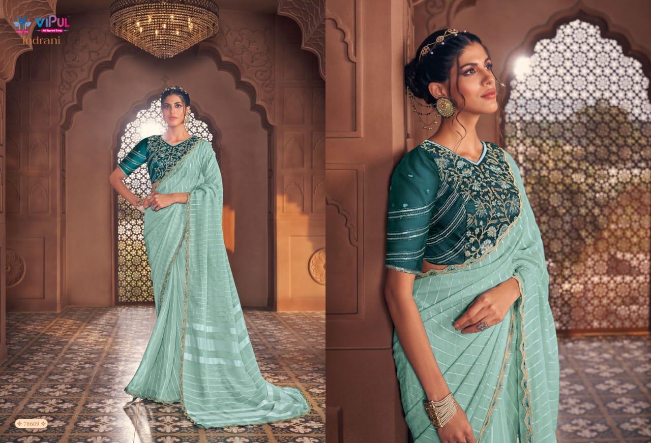 78609 Indrani Vipul Organza Sarees