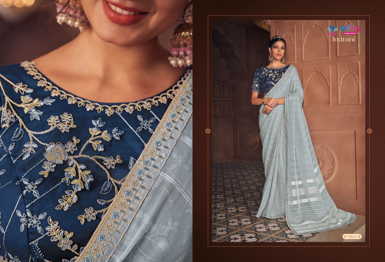 78611 Indrani Vipul Organza Sarees