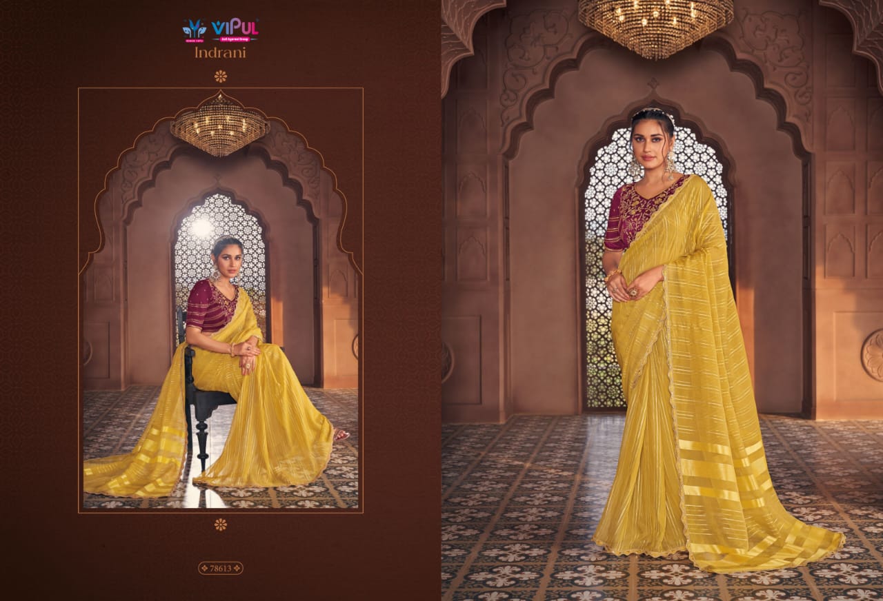 78613 Indrani Vipul Organza Sarees