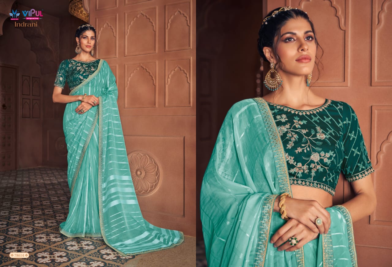78614 Indrani Vipul Organza Sarees