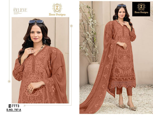 787A Ziaaz Designs Handwork Pakistani Salwar Suits
