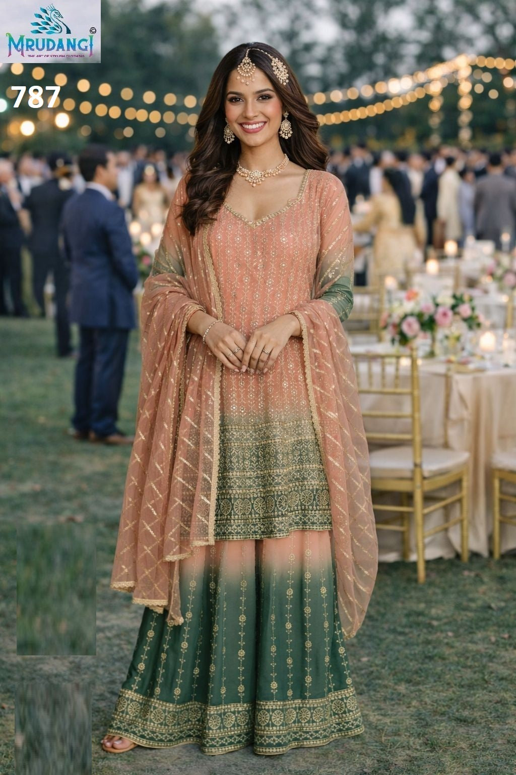 787 Armani Mrudangi Real Georgette Readymade Suits