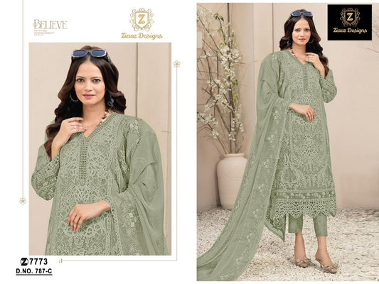 787C Ziaaz Designs Handwork Pakistani Salwar Suits