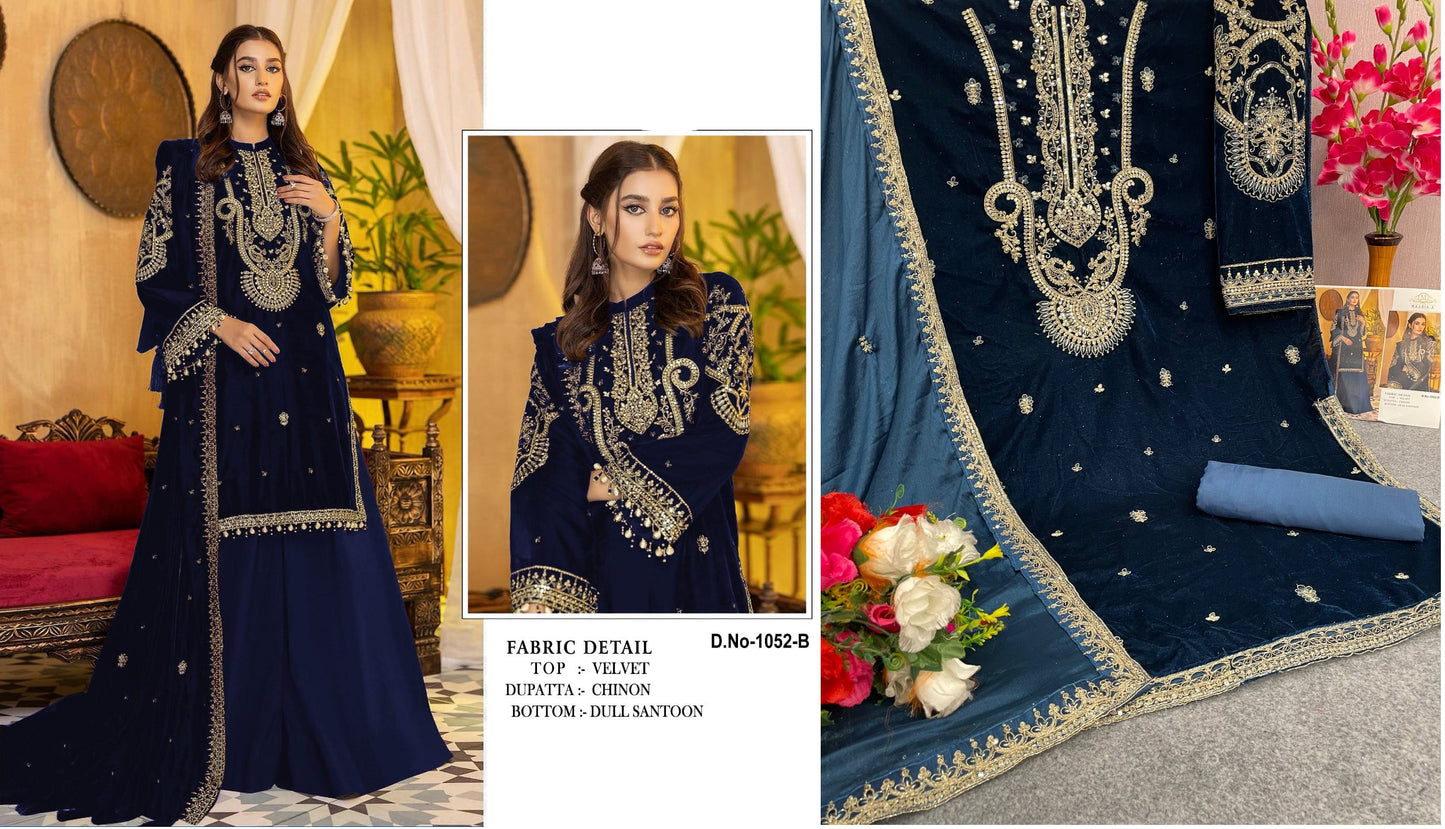 1052B Safa Creation Pakistani Salwar Suits