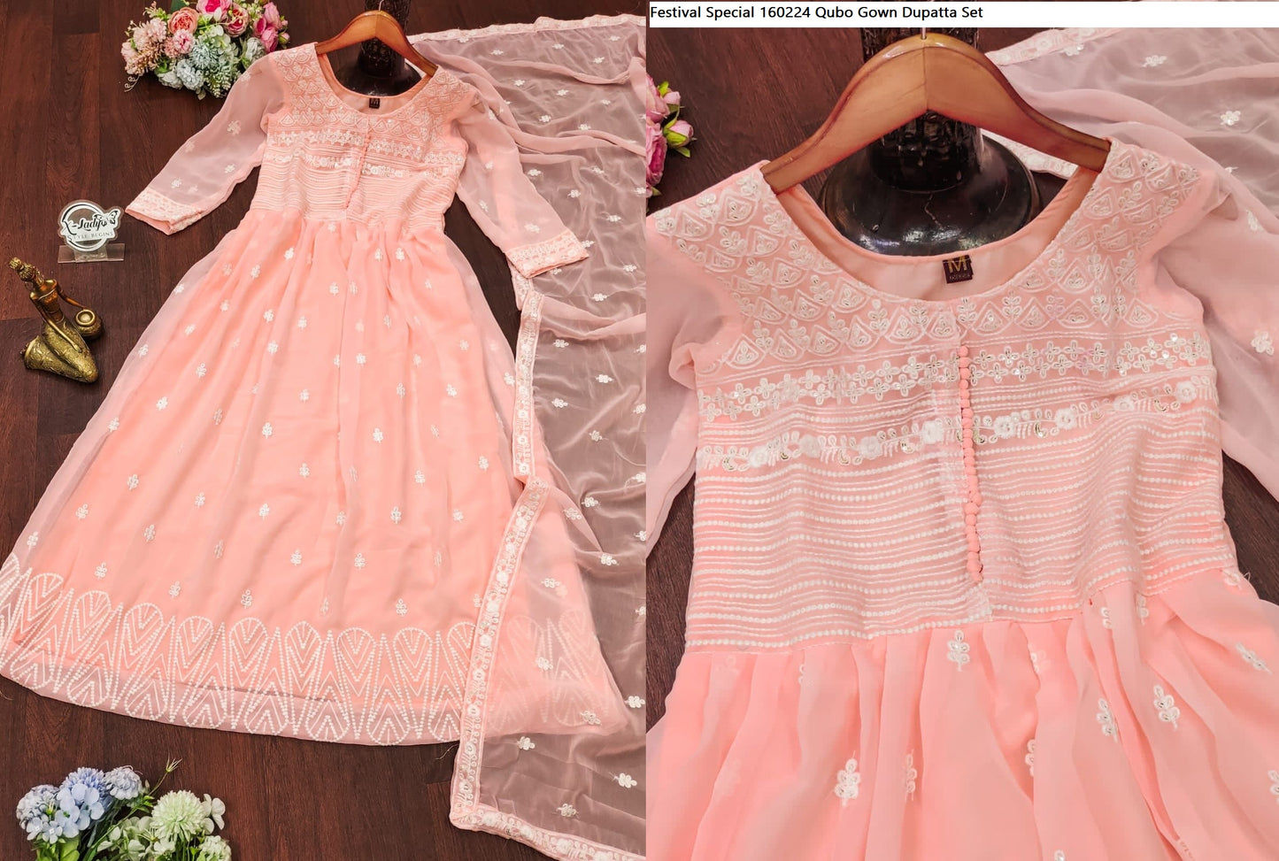 Festival Special 160224 Qubo Gown Dupatta Set