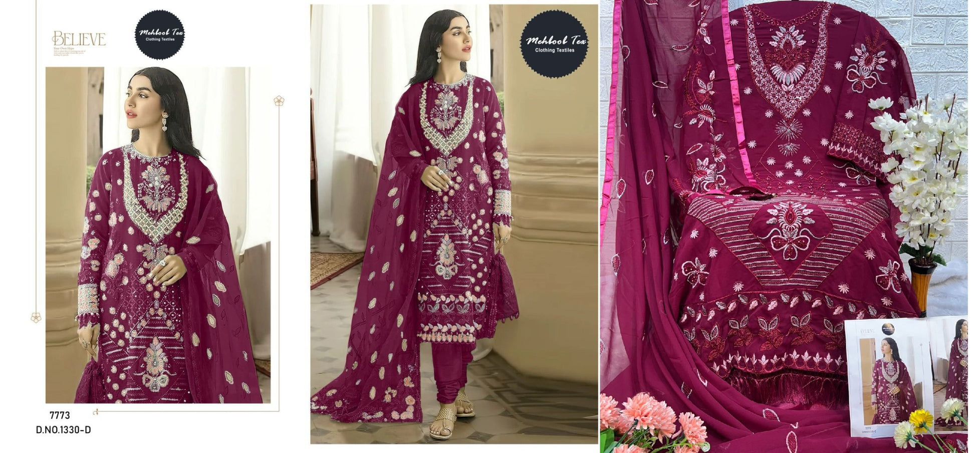 1330D Mehboob Tex Pakistani Salwar Suits
